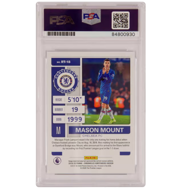 Mason Mount Signed 2019-20 Panini Chronicles Rookie Ticket – PSA Authentic